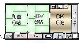 マスターズエル高師浜5805 2DKの間取図画像