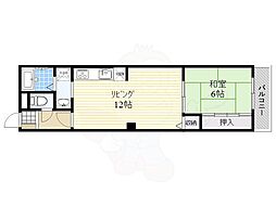 アーバンコート 1LDKの間取図画像