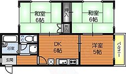 シャトレハイツ 3DKの間取図画像