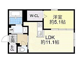 ラエスペランサ 1LDKの間取図画像