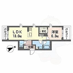 堺市西区浜寺昭和町2丁マンション 1LDKの間取図画像