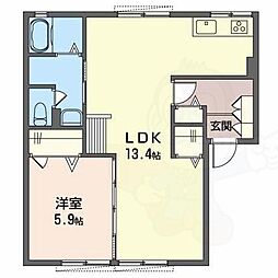 メゾン・モンハイム南 1LDKの間取図画像