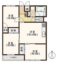 間取図画像 3LDK
