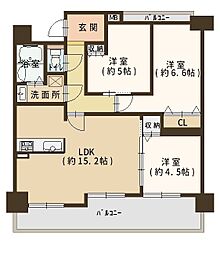 ソワール新檜尾台1-3棟 3LDKの間取図画像