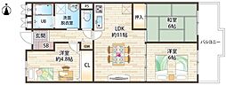 松原小川園ローレルコート 3LDKの間取図画像