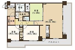 デュオス北花田 3LDKの間取図画像