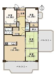 美加の台南海アーバンコンフォート 4DKの間取図画像