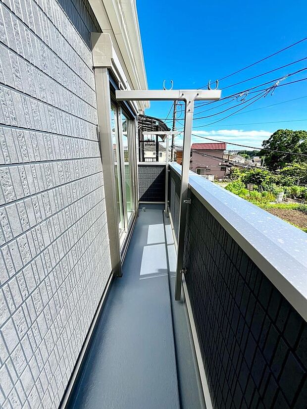 西向きのバルコニー