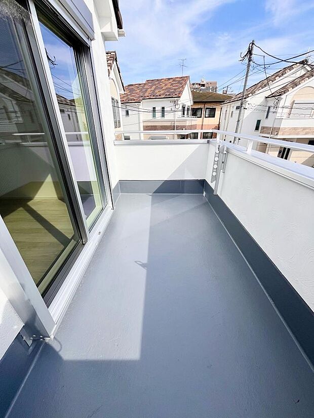 南向きのバルコニー