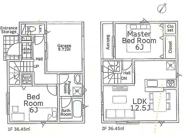 2LDK、カウンターキッチン