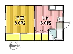 コーポDS 1DKの間取図画像
