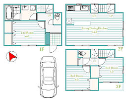 日暮里舎人ライナー 西新井大師西駅 徒歩12分の賃貸一戸建て 1階3LDKの間取り