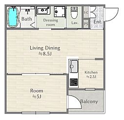 FUJISTA田無 1階1LDKの間取り
