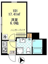 ラウレア吉祥寺井の頭 1Kの間取図画像