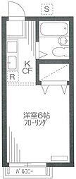メゾン三鷹台 1Kの間取図画像