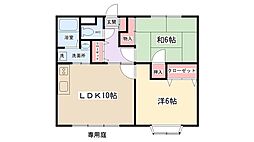 メゾン東大沼 1階2LDKの間取り