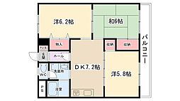 エントピアハウス 3階3DKの間取り