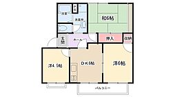 ユートピアンハウスB 3DKの間取図画像