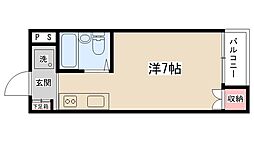 リチェモンテ古渕 1Kの間取図画像