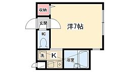 ロッシェル東淵野辺 1Kの間取図画像