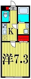 MQuarto堀切菖蒲園 3階1Kの間取り