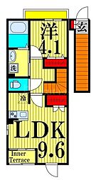 ラフィーネポルテ 2階1LDKの間取り