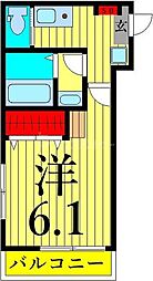 グレイス四つ木 3階1Kの間取り