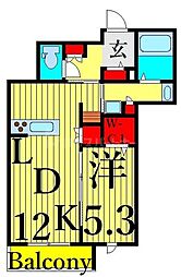 グランメゾン 3階1LDKの間取り