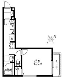 ブライトレジデンス青戸 1階1Kの間取り