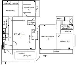 ハンズコーポ 1階4LDKの間取り