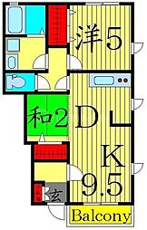 Star Field 1階1LDKの間取り