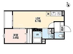 間取図画像 1LDK