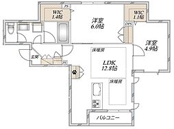 T-Maison 2LDKの間取図画像