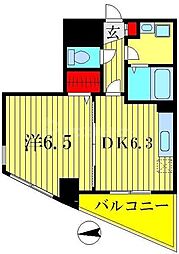 アベニール高砂 1DKの間取図画像