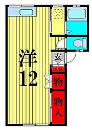サイトウコーポ ワンルームの間取図画像