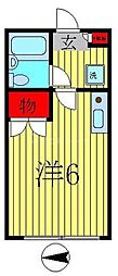 スクエア金町 ワンルームの間取図画像