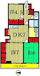 ベルコリーヌ西水元 3DKの間取図画像