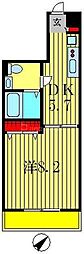 なつめガーデン 1DKの間取図画像