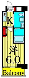 RJRリクロス高砂 1Kの間取図画像