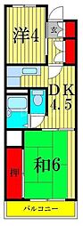 柴又S,Tマンション 2DKの間取図画像