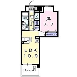 グランドール 1LDKの間取図画像