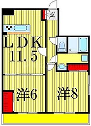 センターパーク柴又 2LDKの間取図画像