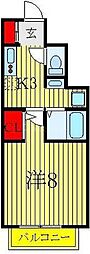 グレースK 1Kの間取図画像