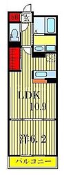 サンライズガーデン 1LDKの間取図画像