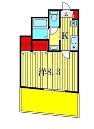 アヴァンセ西遊 1Kの間取図画像