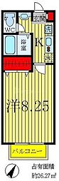 グランモア1 1Kの間取図画像