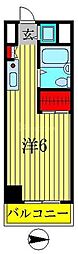 コティリードン ワンルームの間取図画像