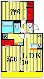 セントラルパーク 2LDKの間取図画像