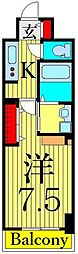 オリヴィエ 1Kの間取図画像