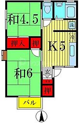リリーハイツ 2Kの間取図画像